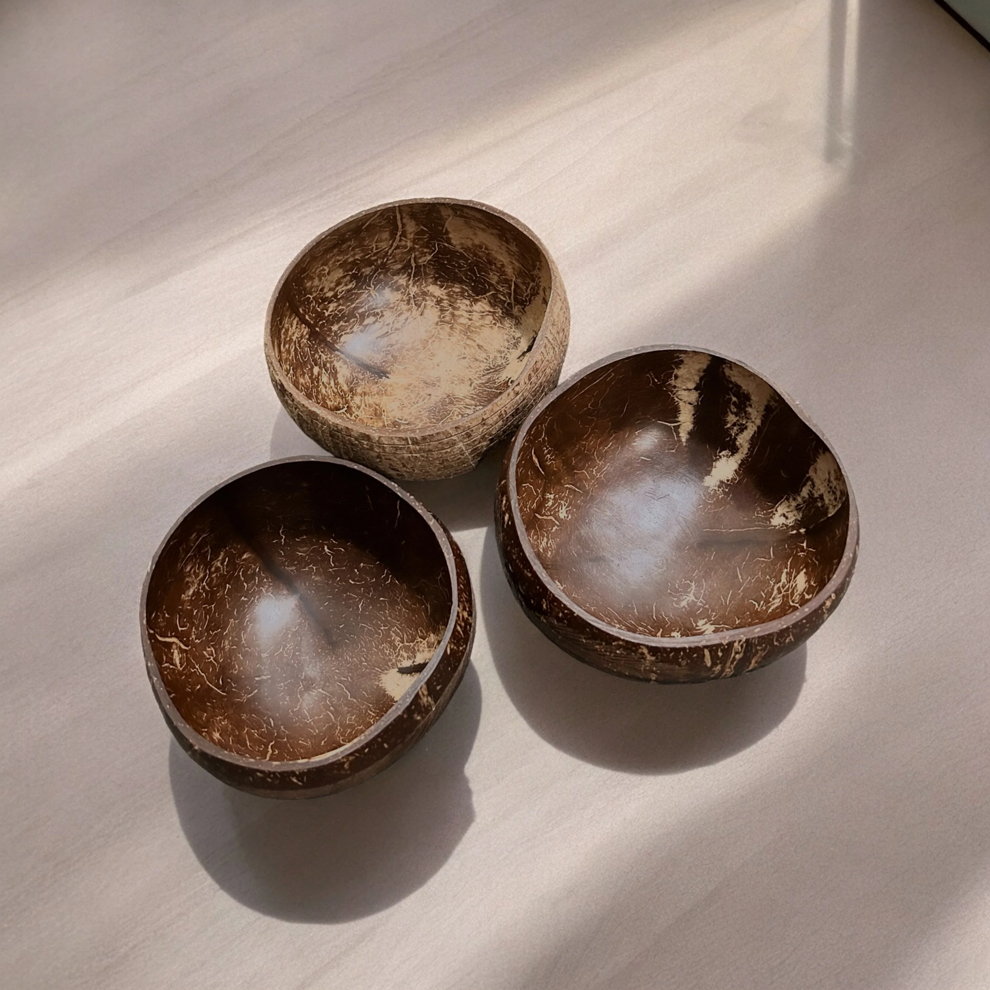 Chevron Coconut Shell Bowl | 100% Natural - Image 3