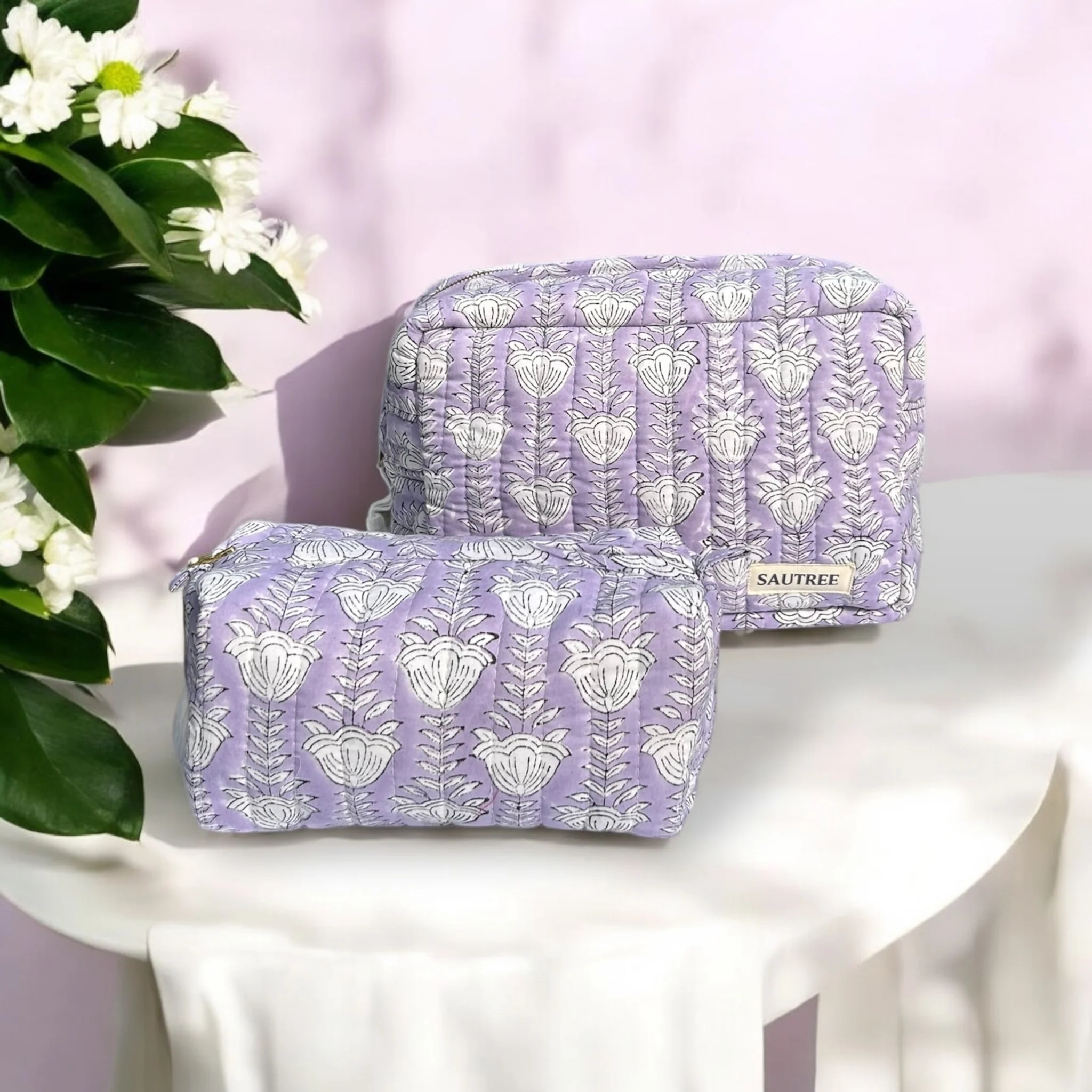 Hand Block Printed Organiser Duo - Image 4