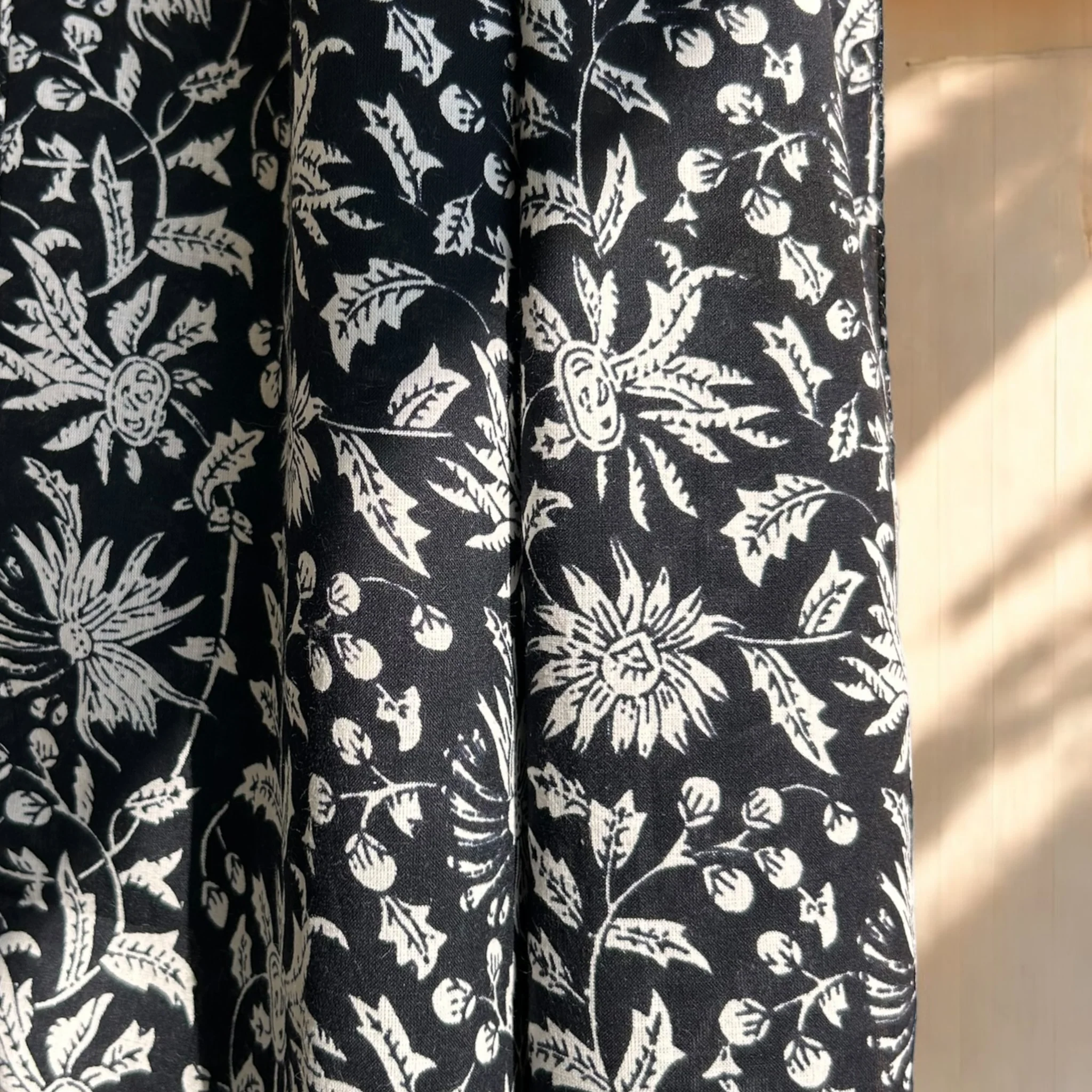 Noir Block Printed Scarf - Image 3