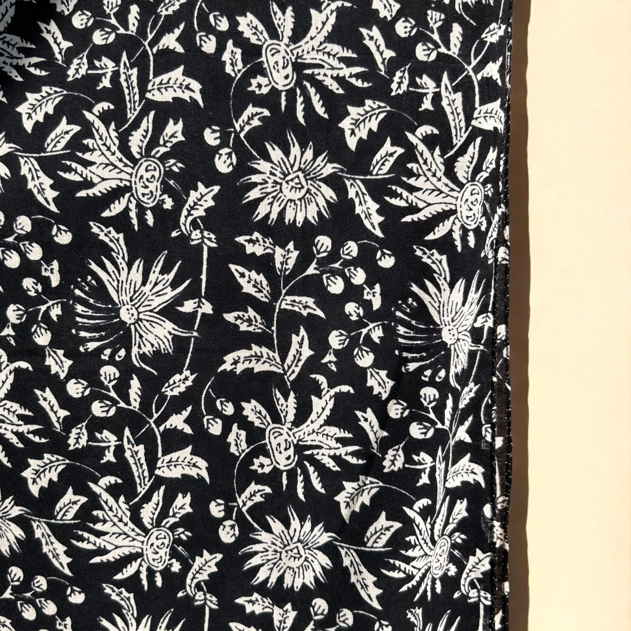 Noir Block Printed Scarf - Image 5