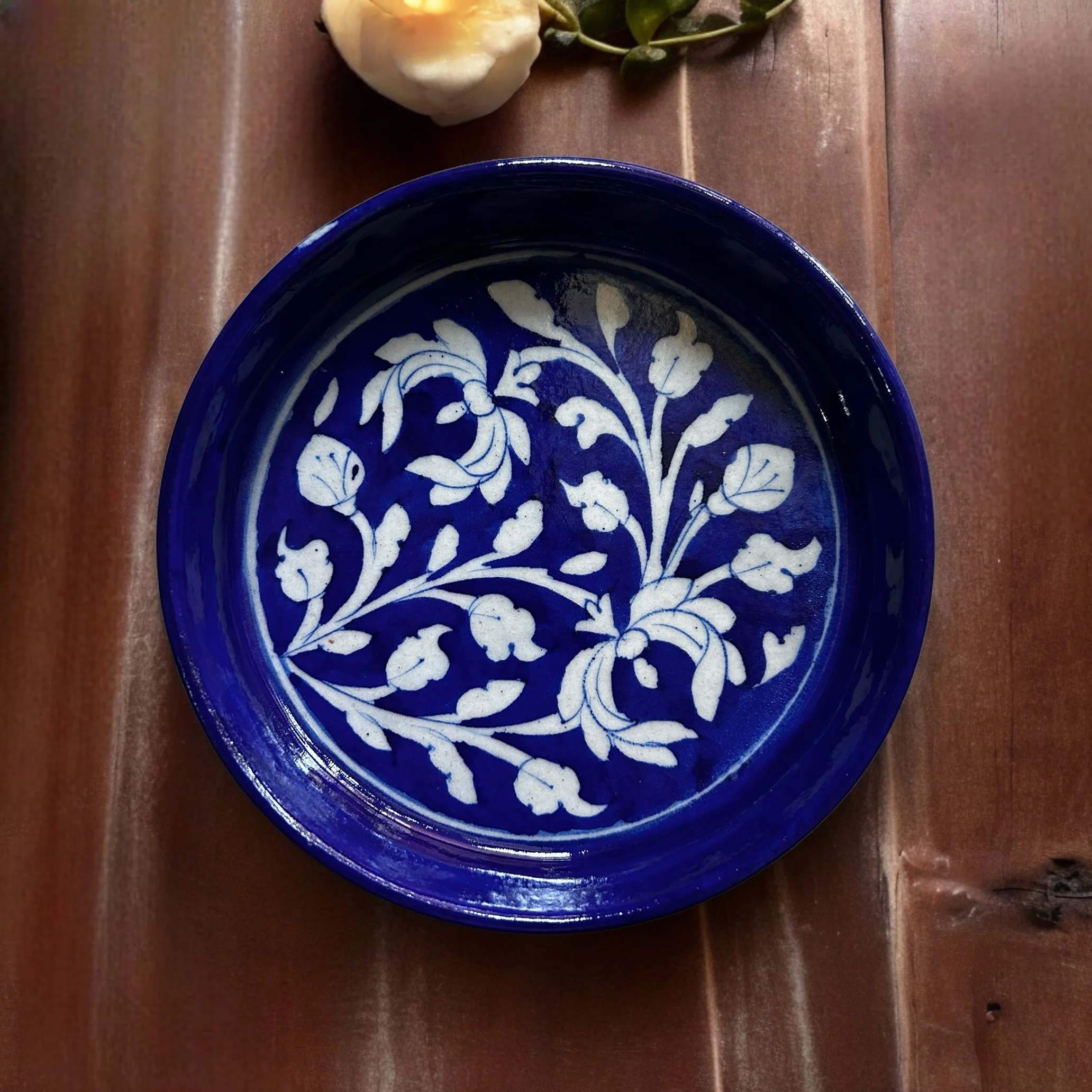 Blue Pottery Classic Hand Painted Plate Set (Set of 2) - Image 6