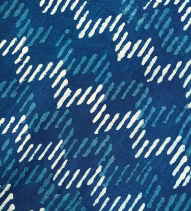 Men’s Indigo Hand Block Printed Shirt - Image 3