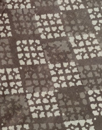 Men’s Brown Chequerboard Hand Block Printed Shirt - Image 5