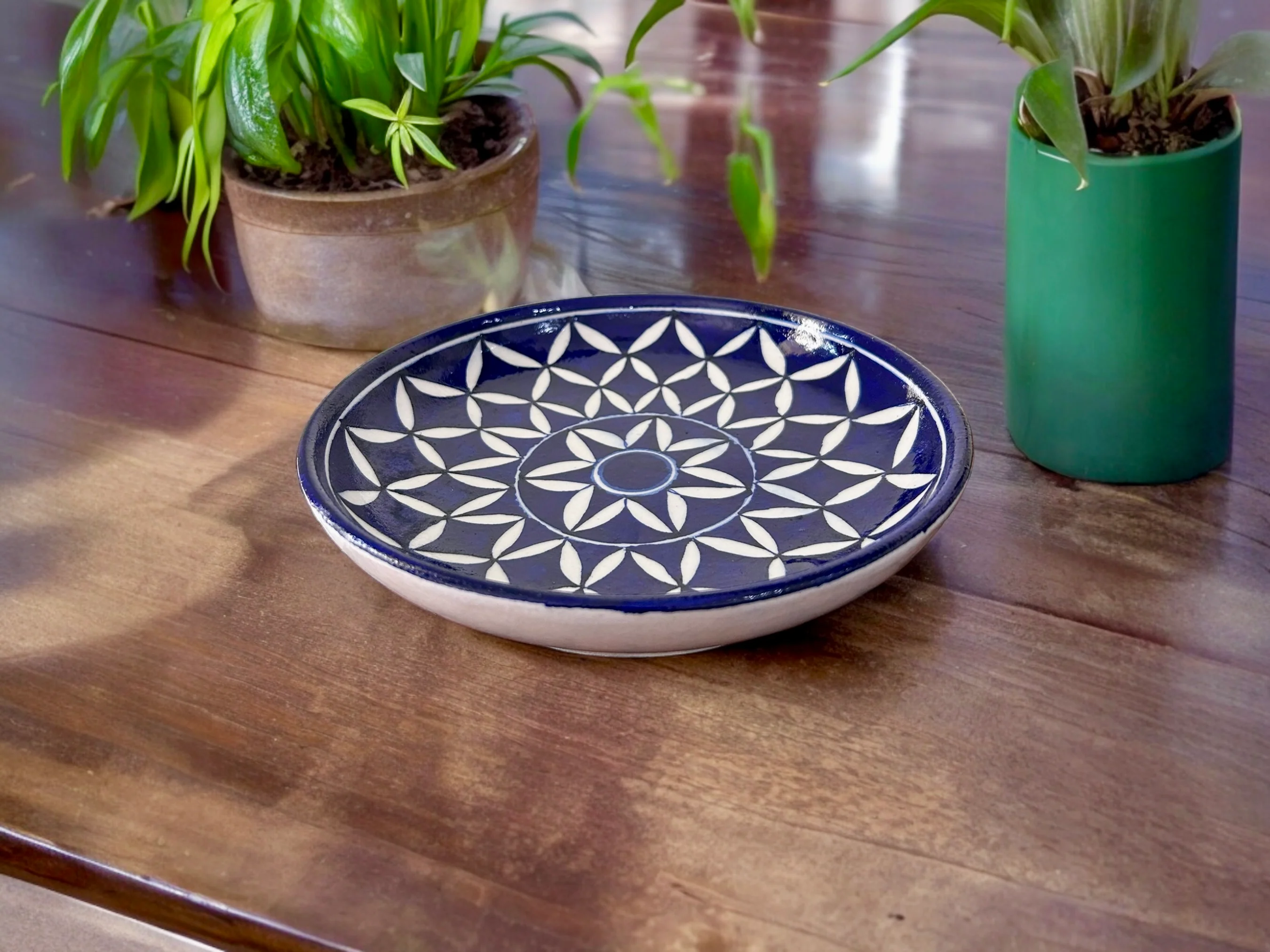 Cobalt Blue Hand Painted Plate - Image 4